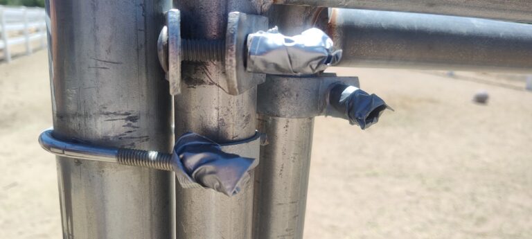 Horse stall safety setup